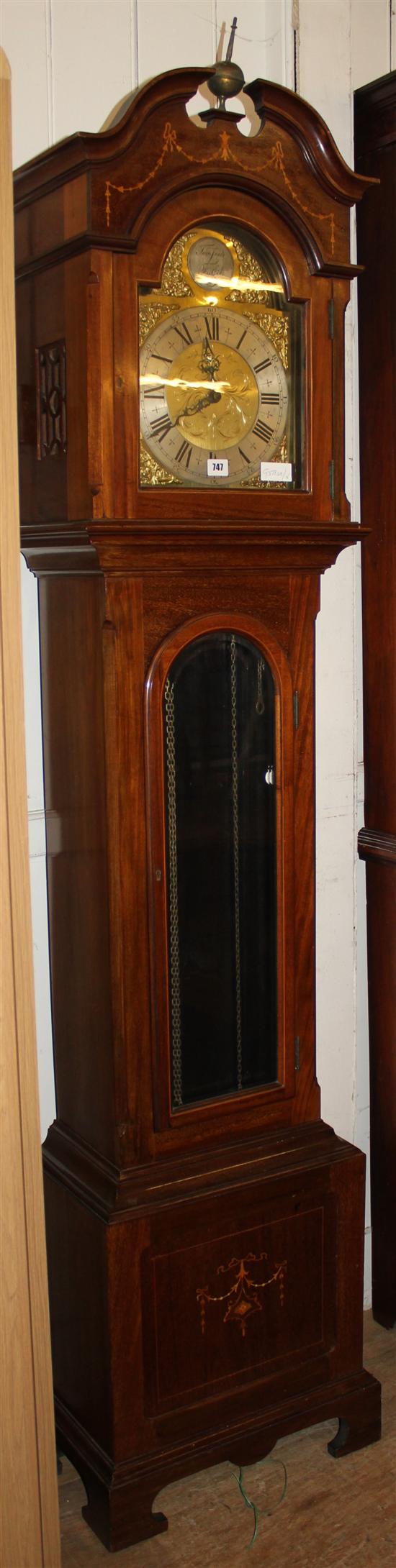 Inlaid mahogany 8 day longcase clock